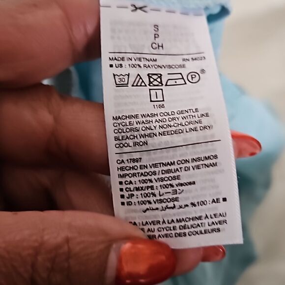 Old Navy Women's Spaghetti Summer Top Size Small Sky Blue - Picture 6 of 16